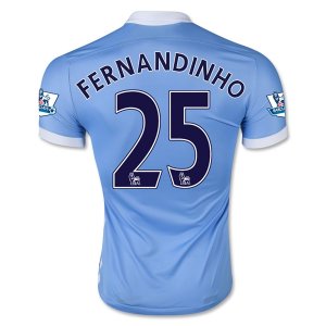 Manchester City Home Soccer Jersey 2015-16 FERNANDINHO #25