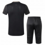 2018-19 Juventus Training Suits Black Short Sleeve