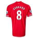 13-14 Liverpool #8 GERRARD Home Red Soccer Shirt