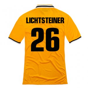 13-14 Juventus #26 Lichtsteiner Away Yellow Jersey Shirt