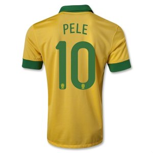 13/14 Brazil #10 PELE Yellow Home Jersey Shirt