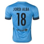 Barcelona Third Soccer Jersey 2015-16 JORDI ALBA #18