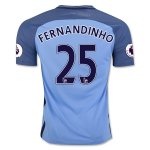 Manchester City Home Soccer Jersey 16/17 FERNANDINHO 25