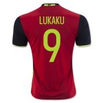 Belgium Home Soccer Jersey 2016 LUKAKU #9