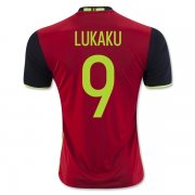 Belgium Home Soccer Jersey 2016 LUKAKU #9