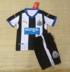 Kids Newcastle Home Soccer Kits 2015-16 (Shirt+Shorts)