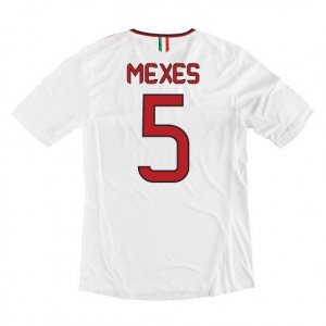 13-14 AC Milan #5 Mexes Away White Soccer Shirt
