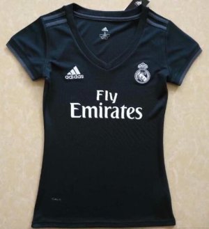 Women Real Madrid Away Soccer Jersey 2018/19 Black