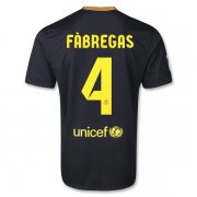 13-14 Barcelona #4 FABREGAS Away Black Soccer Jersey Shirt