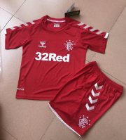Children Rangers Red Soccer Suits 2019/20 Shirt and Shorts