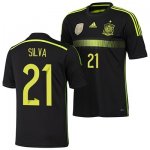 14-15 SPAIN SILVA #21 AWAY SOCCER JERSEY