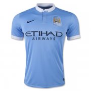 Manchester City Home Soccer Jersey Blue 2015-16
