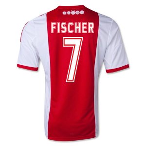 13-14 Ajax #7 Fischer Home Soccer Jersey Shirt