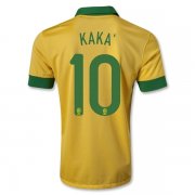 13/14 Brazil #10 KAKA Yellow Home Jersey Shirt