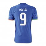 13-14 Italy #9 Viali Home Blue Soccer Jersey Shirt