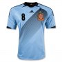 2012 Spain #8 Xavi Blue Away Soccer Jersey Shirt
