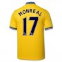 13-14 Arsenal #17 Monreal Away Yellow Jersey Shirt