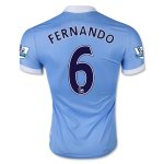Manchester City Home Soccer Jersey 2015-16 FERNANDO #6