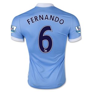 Manchester City Home Soccer Jersey 2015-16 FERNANDO #6