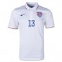 2014 USA #13 JONES Home White Soccer Jersey Shirt