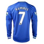 13-14 Chelsea #7 RAMIRES Home Long Sleeve Jersey Shirt