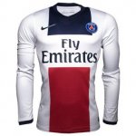 13-14 PSG Away White Long Sleeve Soccer Jersey Shirt