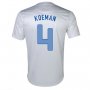 2013 Netherlands #4 Koeman Away White Jersey Shirt