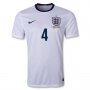 2013 England #4 GERRARD Home White Jersey Shirt