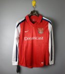 Retro Arsenal Home Long Sleeve Soccer Jersey 2000