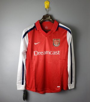 Retro Arsenal Home Long Sleeve Soccer Jersey 2000