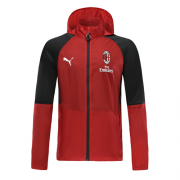 19/20 AC Milan Red Hoodie Windrunner Jacket