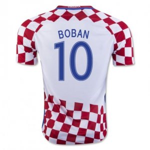 Croatia Home Soccer Jersey 2016 Boban 10