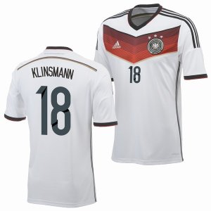 2014 Germany #18 Jurgen Klinsmann Home White Soccer Jersey Shirt