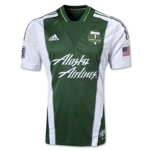 2013 Portland Timbers Home Green&White Soccer Jersey Shirt