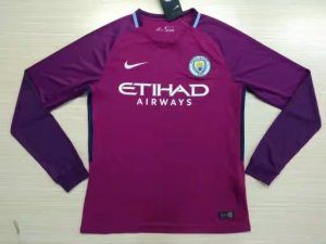 Manchester City Away Soccer Jersey LS 2017/18