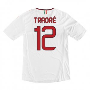 13-14 AC Milan #12 Traore Away White Soccer Shirt