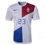 2013 Netherlands #23 VAN DER VAART Away White Jersey Shirt