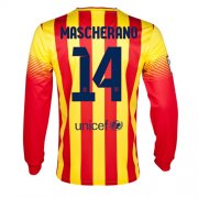 13-14 Barcelona #14 Mascherano Away Long Sleeve Soccer Jersey Shirt