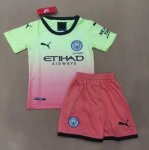 Children Manchester City Third Away Soccer Suits 2019/20 Shirt and Shorts