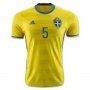 Sweden Home Soccer Jersey 2016 Olsson 5