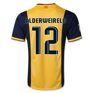 13-14 Atletico Madrid #12 Alderweireld Away Soccer Jersey Shirt