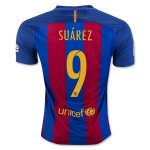 Barcelona Home Soccer Jersey 2016-17 9 SUAREZ