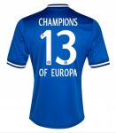 13-14 Chelsea Home Champions Of Europa 13 Printing Shirt
