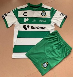 Children Santos Laguna Home Soccer Suits 2019/20 Shirt and Shorts