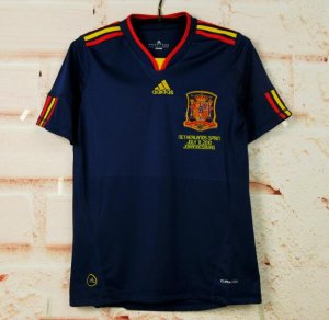 Retro Spain Away Navy Soccer Jerseys 2010