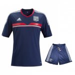 13-14 Olympique Lyonnais Away Navy Jersey Kit(Shirt+Shorts)