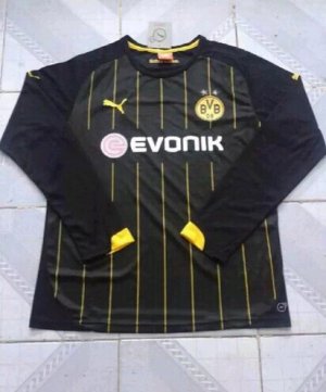 Borussia Dortmund 14/15 Long Sleeve Away Soccer Jersey