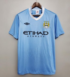 Retro Manchester City Home Soccer Jersey 2011/12