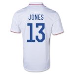 2014 USA #13 JONES Home White Soccer Jersey Shirt