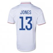 2014 USA #13 JONES Home White Soccer Jersey Shirt